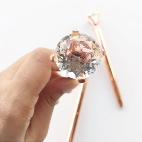 LuxeGem™ — Diamond Rose Gold Ball Pen