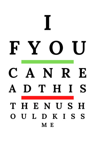 eye test chart t-shirt