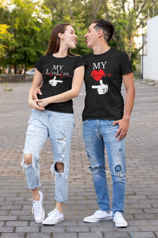 my life line couple t-shirt